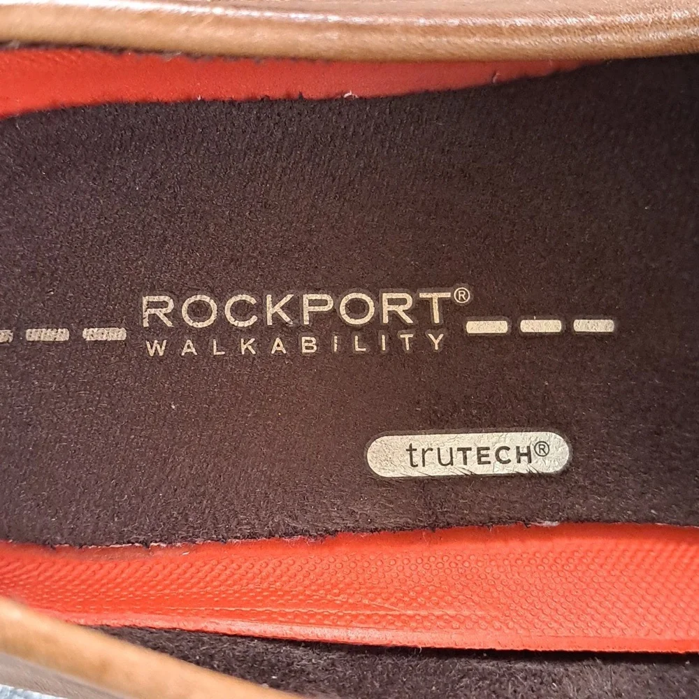 Rockport Mens Classic Comfort Brown Leather Penny Loafers‎ Padded Sz. 10